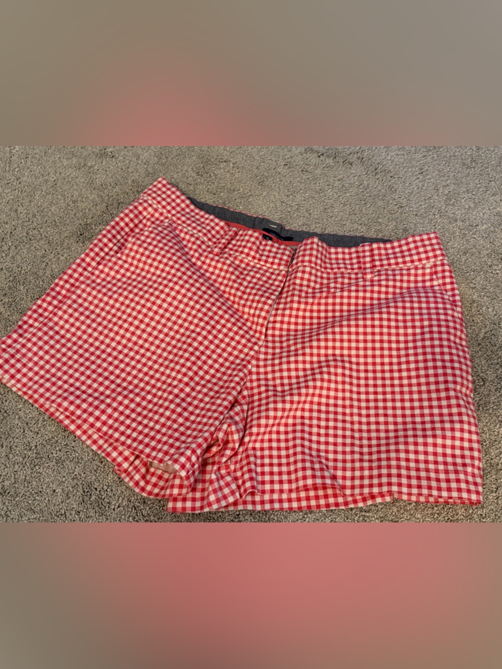 Nautica Red and White Gingham Men’s Shorts